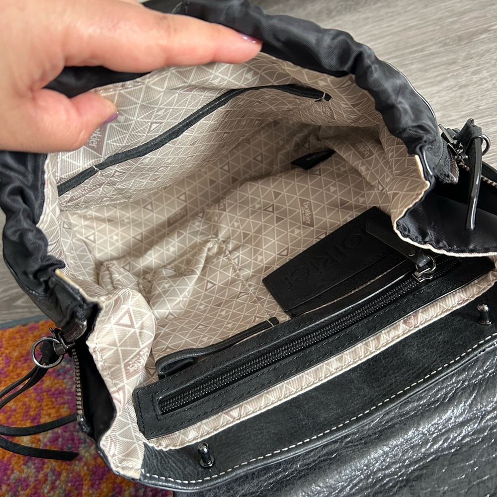 Botkier Black Leather Backpack - Picture 3 of 4